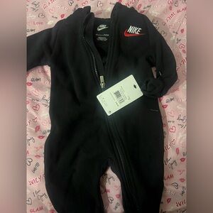 Nike Black and Red Kids Footie